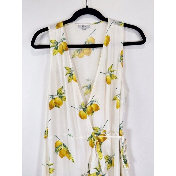 Rails Womens Dress White Lemon Madison Wrap V Neck Tank Sleeveless A Line Small - Picture 7 of 13
